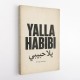 Yalla Habibi Arabic Quote Vintage Art Print