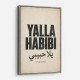 Yalla Habibi Arabic Quote Vintage Art Print
