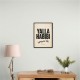 Yalla Habibi Arabic Quote Vintage Art Print