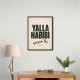 Yalla Habibi Arabic Quote Vintage Art Print