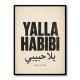 Yalla Habibi Arabic Quote Vintage Art Print