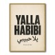 Yalla Habibi Arabic Quote Vintage Art Print