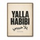 Yalla Habibi Arabic Quote Vintage Art Print