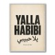 Yalla Habibi Arabic Quote Vintage Art Print