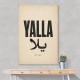 Yalla Lets Go Arabic Text Wall Art