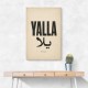 Yalla Lets Go Arabic Text Wall Art