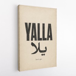Yalla Lets Go Arabic Text Wall Art