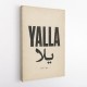 Yalla Lets Go Arabic Text Wall Art