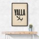 Yalla Lets Go Arabic Text Wall Art