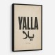 Yalla Lets Go Arabic Text Wall Art