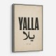 Yalla Lets Go Arabic Text Wall Art