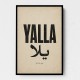 Yalla Lets Go Arabic Text Wall Art
