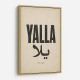 Yalla Lets Go Arabic Text Wall Art