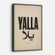 Yalla Lets Go Arabic Text Wall Art