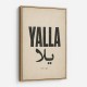 Yalla Lets Go Arabic Text Wall Art