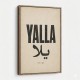 Yalla Lets Go Arabic Text Wall Art