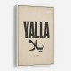 Yalla Lets Go Arabic Text Wall Art