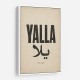 Yalla Lets Go Arabic Text Wall Art