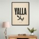 Yalla Lets Go Arabic Text Wall Art