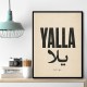 Yalla Lets Go Arabic Text Wall Art
