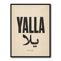 Yalla Lets Go Arabic Text Wall Art