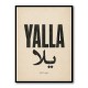 Yalla Lets Go Arabic Text Wall Art