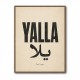 Yalla Lets Go Arabic Text Wall Art