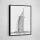 Burj Al Arab Pencil Drawing