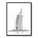 Burj Al Arab Pencil Drawing