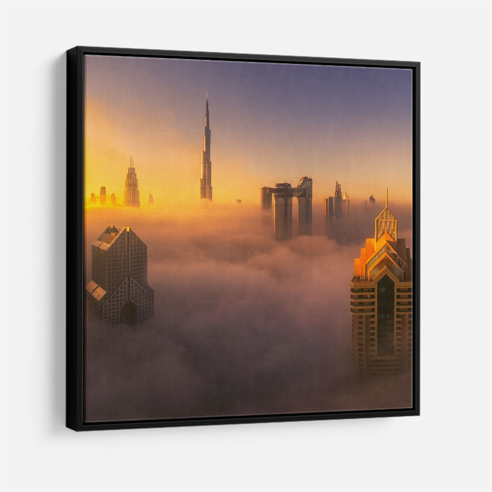 Dubai Foggy Sunrise in the City