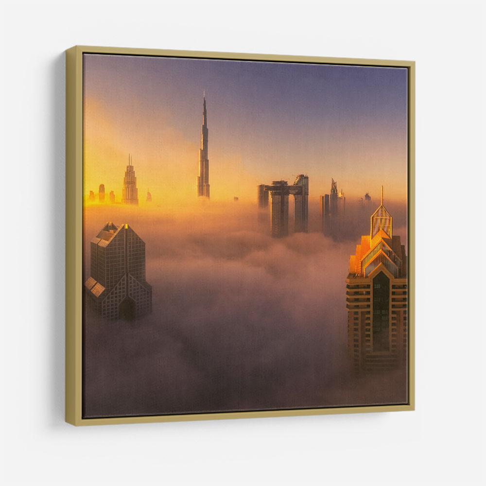 Dubai Foggy Sunrise in the City