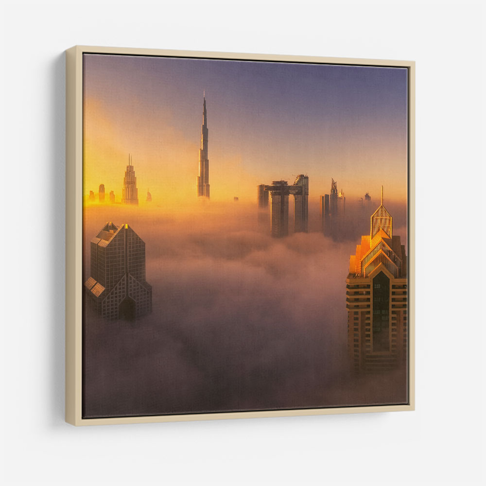 Dubai Foggy Sunrise in the City