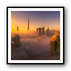 Dubai Foggy Sunrise in the City