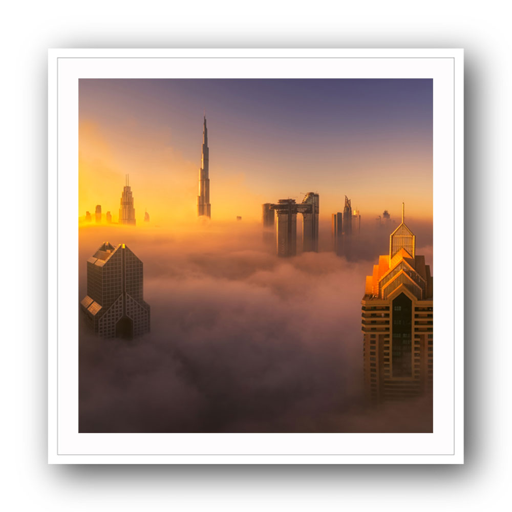 Dubai Foggy Sunrise in the City