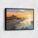 Frame Colour:: Black West Wittering Beach Acrylic Style Wall Art