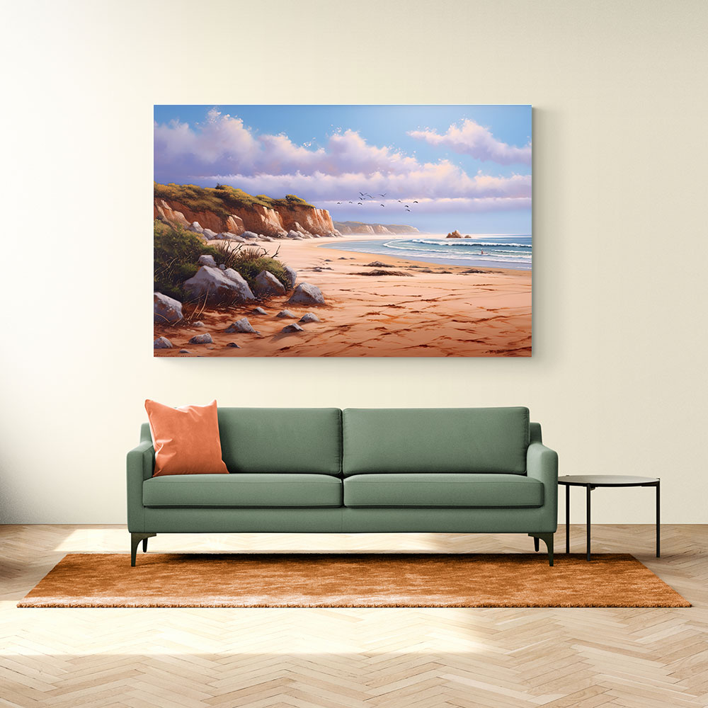 Beach Landscape 3 In Acrylic Style