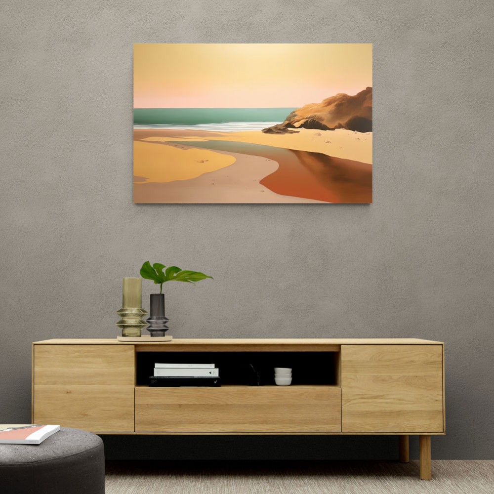 Beach Landscape In Saville Style