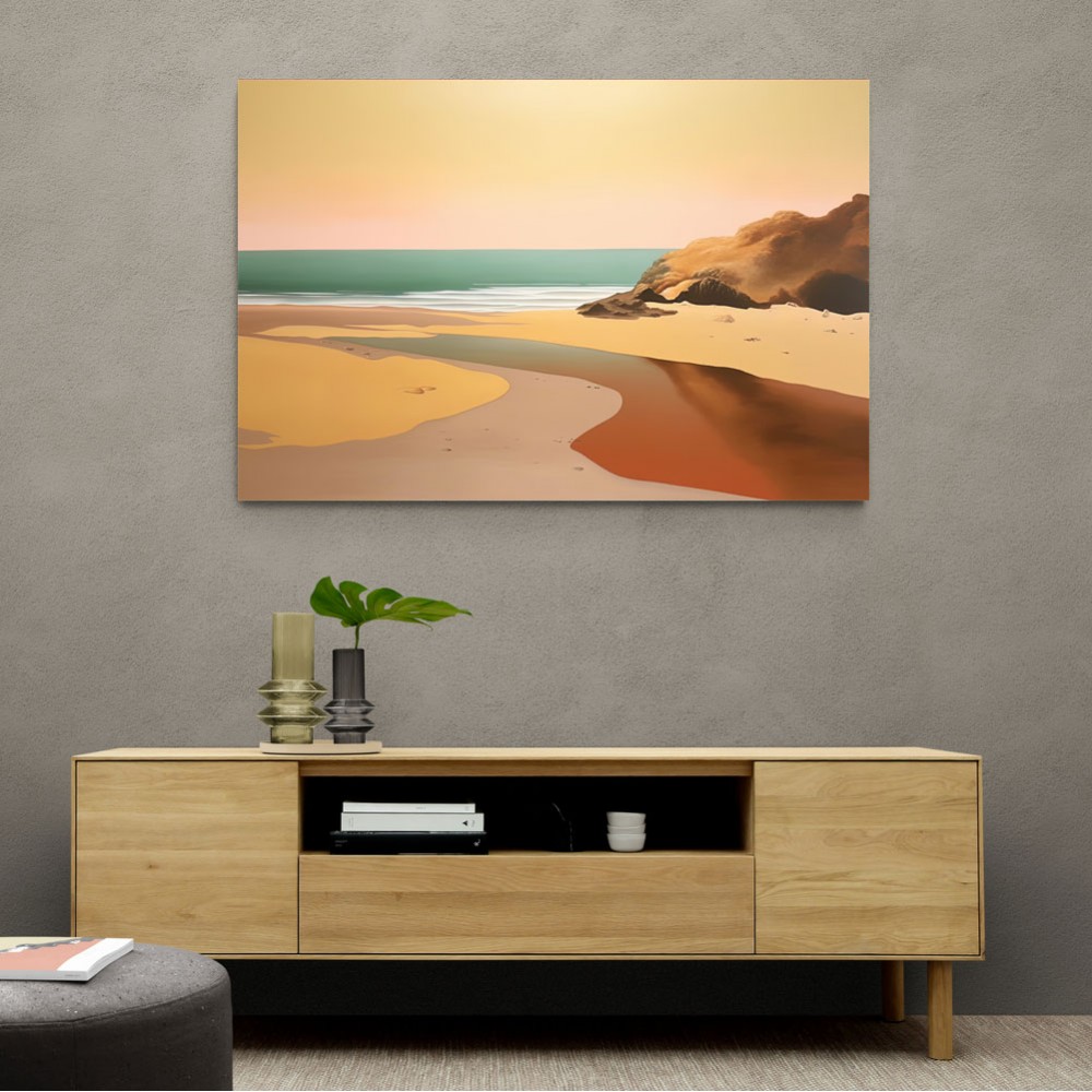 Beach Landscape In Saville Style