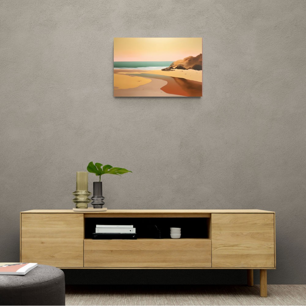 Beach Landscape In Saville Style