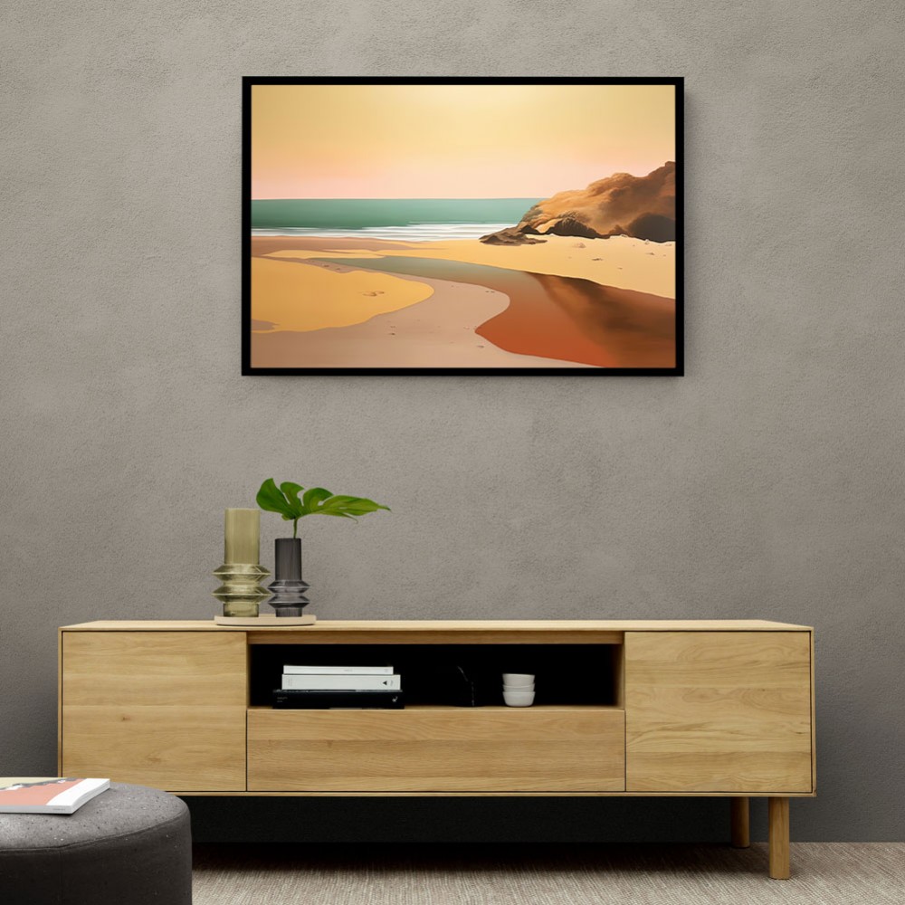 Beach Landscape In Saville Style