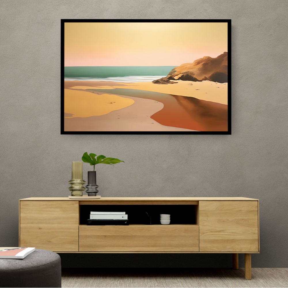 Beach Landscape In Saville Style