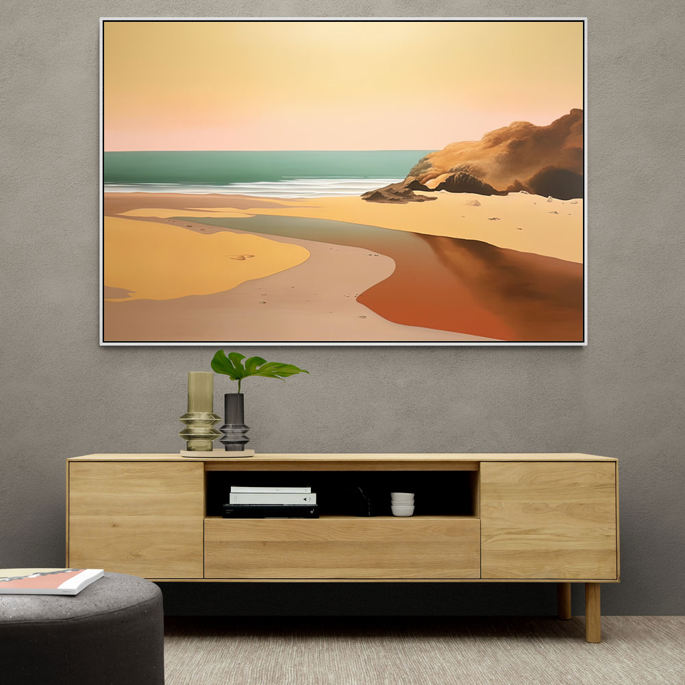 Beach Landscape In Saville Style