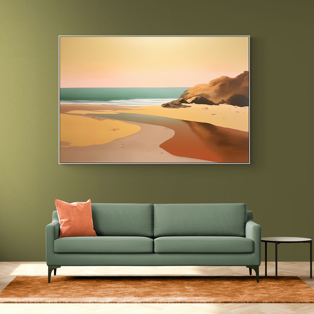 Beach Landscape In Saville Style