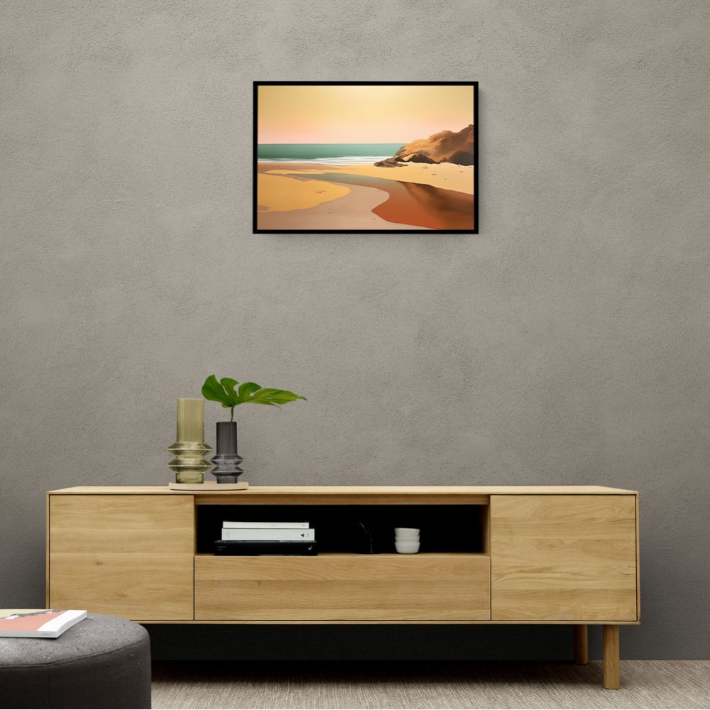 Beach Landscape In Saville Style