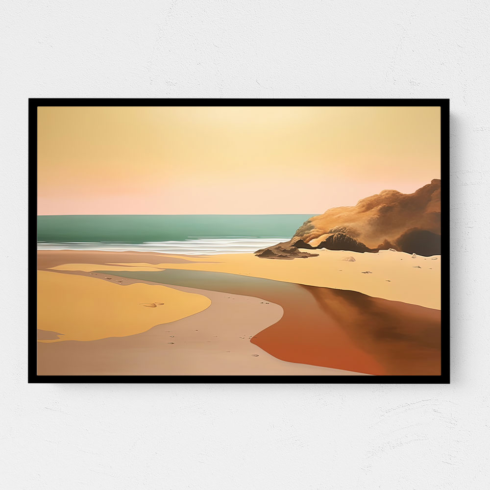 Beach Landscape In Saville Style