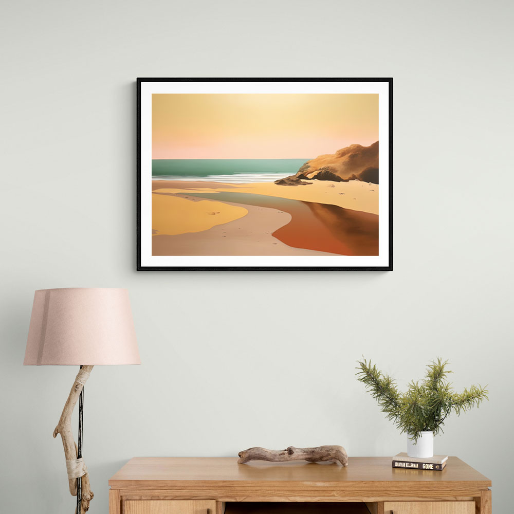 Beach Landscape In Saville Style