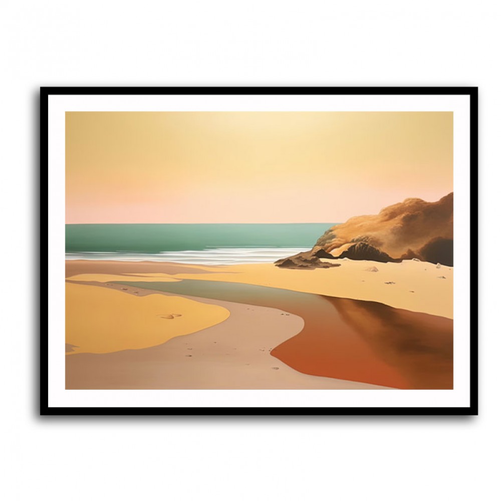 Beach Landscape In Saville Style