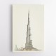 Burj Khalifa Pencil Sketch Artwork