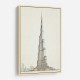 Burj Khalifa Pencil Sketch Artwork