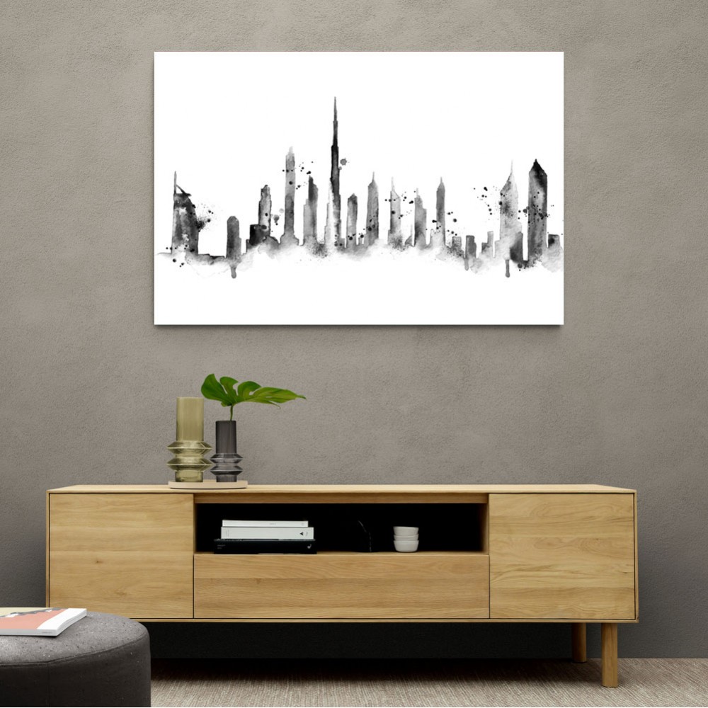 Dubai Skyline Black & White